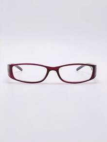 1pc Women's Vintage Floral Decor Narrow Frame Clear Lens Glasses, Y2K Style Transparent Lens, Hort Girl Style Suitable For Daily Use, Including Computer Work, Reading And Gaming, Holiday Parties - Multicolor - View 6