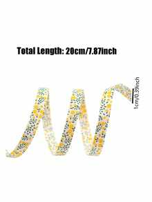 Lemon Jam Print Gift Wrapping Ribbon, Small Lemon Leaf Print Design, Suitable For Lemon Theme Party, Wedding Gift Box Packaging, Birthday Party Decoration, Birthday Gift Box Packaging, Bouquet Decoration, DIY Ribbon Craft Accessories - One Size Fits All - View 11