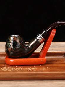 1pc Elegant Colorful Pipe, Suitable For Smoking, Personalized Creative Pattern Design, Durable Material, Portable, Easy To Disassemble And Clean, Brings The Pleasure Of Traditional Smoking - A - View 3