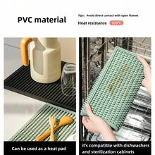1pc/2pcs Nordic Style PVC Silicone Bar Mat, Rectangular 3 Sizes, Drainable Coaster Heat Insulation Pad, Heat Resistant, Waterproof, Oil-Proof, Non-Slip, Easy To Clean, Multi-Functional Decorative Tabletop Countertop Protector, Suitable For Home Kitchen Counter, Coffee Bar, Bar, Restaurant, Dining Table, Tea Shop, Office Desk - Multicolor - View 4