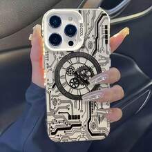 [24h Versand aus DE/FR/ES]Apple 17 16 15 Promax 21 22 23 24 25 26 Ultra Galaxy Handyhülle - Hülle mit lasergeprägtem mechanischem Zahnradmuster, kompatibel mit iPhone 17/16/15/14/13/12/11/XS/XR/X/7/8 Plus/Pro/Max/Mini - Eine kreative, elegante und personalisierte Vollschutzhülle, geeignet für Männer und Frauen - 1 Stück - Übersicht 3