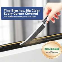 3pcs Stiff Bristle Gap Cleaning Brush, Multi-Function Bathroom Window Track Blind Cleaning Brush - Multiple Styles - View 3