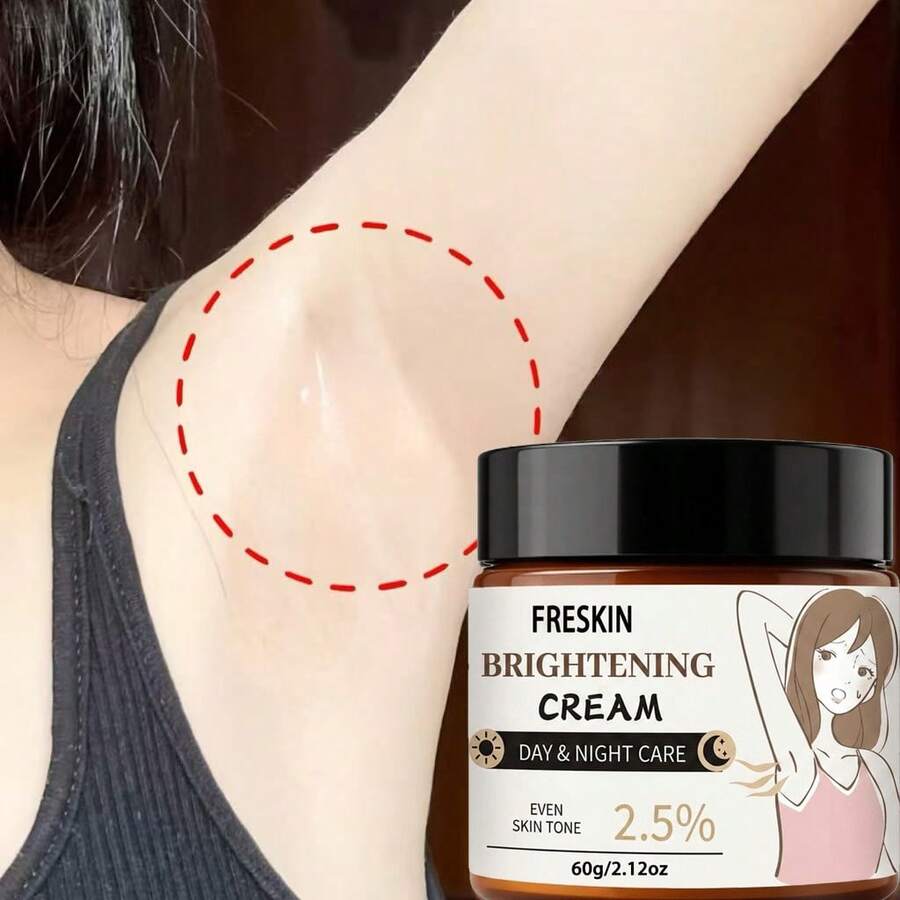 FRESKIN Creme Iluminador para Rosto, Axilas, Joelhos & Corpo - Radiância Instantânea, Hidratação Duradoura, Uniformiza Bege Claro, Leve & Não Oleoso, Essencial de Cuidados com a Pele Primavera/Verão - Creme clareador - Visão 1
