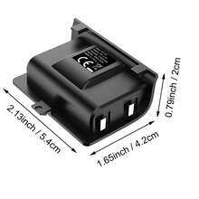 Rechargeable Battery Pack For Series One/S/X/Elite Controller, 600mAh, 2-3H Fast Charge For 20-25H Playtime, LED Power Indicator, ABS, Black, Battery For Gamers - Black - View 3
