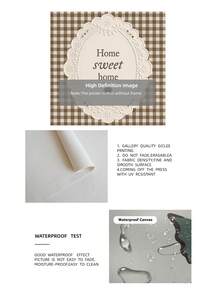 1pc Frameless Plaid Cozy Family Wall Art Print, Vintage Rustic Decor For Dorm, Bedroom, Party Gift - Plaid - View 9