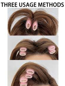 2 buah Jepit Rambut Penambah Volume Akar Rambut, Jepit/Roller Rambut Longgar untuk Penataan Rambut, Alat Penambah Volume Rambut Tanpa Panas, Penjepit Rambut Longgar untuk Membentuk Rambut, (Bukan untuk Mengeriting Rambut Langsung, Hanya untuk Memperbaiki Gaya Rambut) - Beraneka warna - View 3