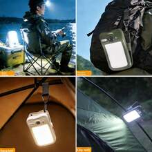 Clip-On Solar Light Outdoor, USB Rechargeable Solar Camping Light, RV Exterior Light, With Digital Display, 60LED, 3 Brightness Modes Solar Tent Light, Suitable For Fence, Yard, Camping, Backpacking, Hiking, Outdoor Use - Solar Clip-on Camping Light - View 11