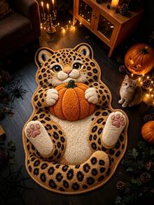 1 buah Karpet Motif Macan Tutul , Karpet Ruang Tamu, Karpet Area, Karpet Area Kecil, Dekorasi Rumah, Dekorasi Rumah Ruang Tamu, Dekorasi Ruangan, Karpet yang Dapat Dicuci, Hadiah Halloween - Macan Tutul - View 2