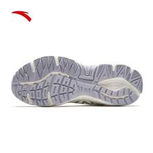 Anta Fishbone | Leather Mesh Patchwork Retro Silver Chunky Sneakers Men 26 Summer New Casual Sports Shoes - Ivory White/Silver-1 - View 5