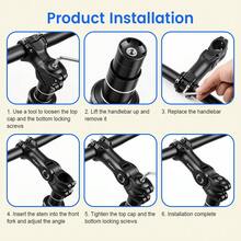 CNC RMIOTT Adjustable Bicycle Stem 90mm 110mm, 60 Degree Angle, Suitable For 25.4mm 31.8mm Handlebars, Mountain Road Bike Cycling Accessories - Black - View 12