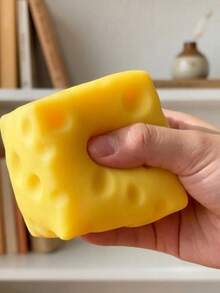 7CM Extra Large Square Realistic Cheese Squishy Toy – Slow Rising Adult Sensory Stress Relief & Anger Releasing Gadget, Super Soft & Stretchy Cheese Texture, Slow Rebound, Perfect For Office Relaxation & Emotional Release - Multicolor - View 5