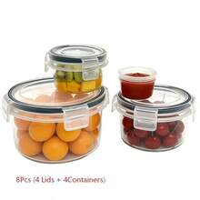 THELIFE 32件組食品儲存容器,9種尺寸(16個蓋子 + 16個容器),可重複使用密封PP材質附蓋,適合存放沙拉、義大利麵、便當盒,省空間,冰箱與廚房收納理想選擇 - 查看 13