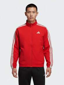 Adidas 男士 ST 3ST WV JKT 梭織無帽夾克 KR2519 - 紅色 - 查看 1