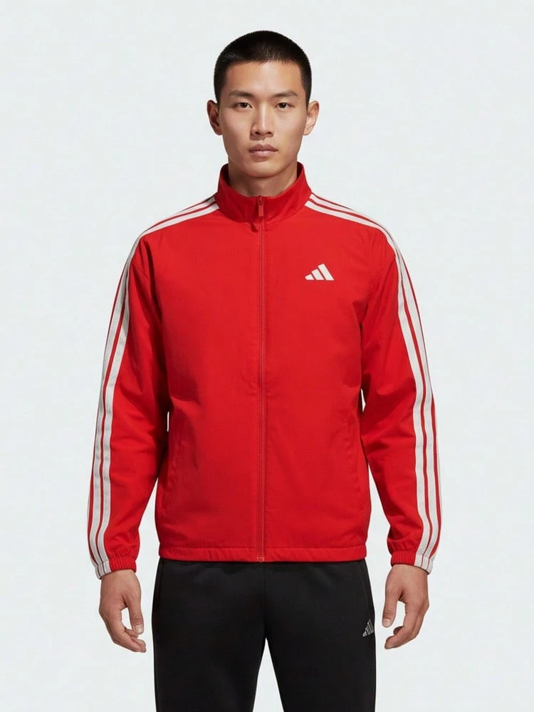 Adidas 男士 ST 3ST WV JKT 梭織無帽夾克 KR2519 - 紅色 - 查看 1