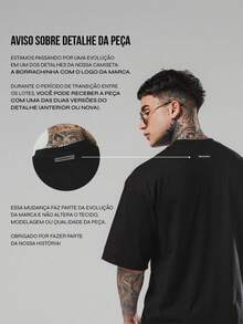 Camiseta Over Masculina Verde Gola Careca Estampa Escrita Minimalista Algodão Premium Blusa Larga Confortável Roupa Para Sair Dia A Dia Academia Skate Hip Hop Casual DMUNIZ - Verde - Visão 6