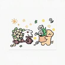 1 Set Line Art Puppy Electric Scooter Stickers, Cute Cartoon Maltese & Golden Retriever, Waterproof & Sun-Proof Body Decals For Yadea, Aima, Tailing Motorcycle, Scratch Cover Decorative Stickers - Motorcycle Cartoon Stickers - View 3
