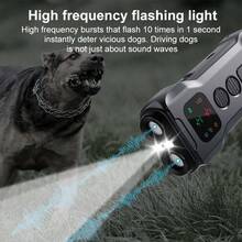 Ultrasonic Anti-Barking Device With LED Flashlight; Rechargeable, Effectively Stops Dog Barking - Black - View 6