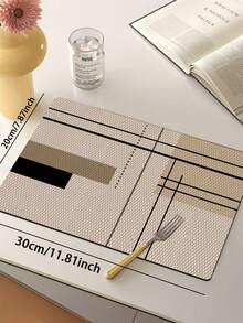 1pc Warm Brown Geometric Block Diatom Mud Kitchen Mat, 3.5mm Rubber Bottom Anti-Slip Wear-Resistant, Suitable For Kitchen, Bathroom, Entryway, Hallway, Corridor, Clean Minimalist Lines, Fits Various Decor Styles - Multicolor - View 15
