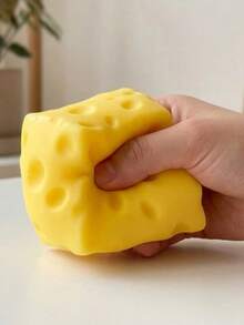 7CM Extra Large Square Realistic Cheese Squishy Toy – Slow Rising Adult Sensory Stress Relief & Anger Releasing Gadget, Super Soft & Stretchy Cheese Texture, Slow Rebound, Perfect For Office Relaxation & Emotional Release - Multicolor - View 6