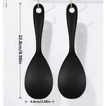 3 cái thìa xới cơm bằng silicone chống dính chịu nhiệt, thiết kế đúc liền khối, tay cầm công thái học, bền bỉ và dễ vệ sinh, phù hợp cho cơm, salad, khoai tây nghiền, dụng cụ nhà bếp - Xem 5
