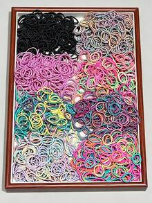 50/200/500 pezzi - Nuovi elastici per capelli sottili in colori misti casuali, fasce di gomma per acconciature e trecce per ragazze, accessori per capelli alla moda e versatili - Multicolore - Visualizzare 6