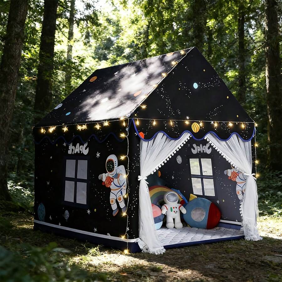 Abulun Cosmic Space Style Tent, Outdoor Tent, Two-Color Tent, Christmas Gift Tent - Black - View 1