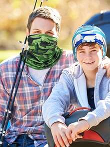 1pc Unisex Camouflage Print Sun Protection Neck Gaiter Face Mask, Breathable Outdoor Fishing Cycling Commuting Multi-Use Face Mask - Multicolor - View 12
