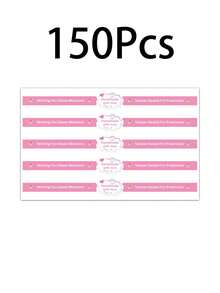 50/100/150/200pcs Pink Handmade Sealing Stickers, Tamper-Evident Packaging Labels, Suitable For Baking Bags, Cookie Boxes, Candy Snack Bags, Party Gift Packaging, Gift Wrapping, Dessert Table Supplies - Multicolor - View 11