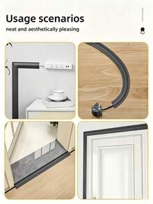 Self-Adhesive Flexible Cable Management Strip - Drill-Free Bendable Wire Organizer, Suitable For Room Corners, Anti-Trip Cable Management, Wide Coverage For Walls, Floors, Baseboards - Cable Management Tray - View 9
