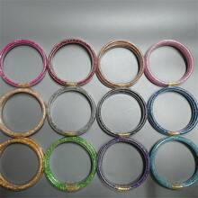 2pcs/Set Gelang Jelly Gaya Vintage Kembali ke Sekolah, Tabung Tipis 5mm dengan Hiasan Berlian Imitasi Berkilau, Pilihan Warna Beragam, Aksesori Perjalanan DIY untuk Menata Ulang - 2 buah/set Berlian imitasi - View 6