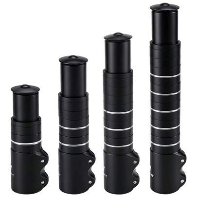 Ống nối tăng chiều cao cổ xe đạp điều chỉnh được, 120/155/185/220mm, hợp kim nhôm, kèm vòng đệm cho xe đạp địa hình MTB và xe đạp đường trường