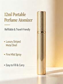 12ML Perfume Refill Bottle, Electroplated Aluminum Cosmetic Oral Spray Bottle, Glass Perfume Bottle Inner Liner Empty Bottle - Multicolor - View 6