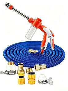 Multifunctional High Pressure Water Gun With Water Bottle, Suitable For Motorcycle, Home And Garden, Durable Long Nozzle, Efficient Cleaning And Irrigation - Multicolor - View 2