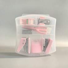 8pcs Mini Office Supplies Set Mini Stationery Set - Includes Mini Stapler, Scissors, Staple Remover, Staples, Tape Dispenser, Back To School, School Supplies - Multi-color - View 11