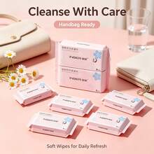 Cute Mini Hand & Mouth Cleaning Wipes, Portable Non-Woven Fabric Small Pack Wipes For Students - Multicolor - View 4