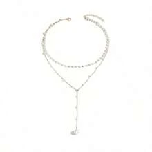 1 buah Kalung Liontin Mutiara Dua Lapis - Emas - View 5