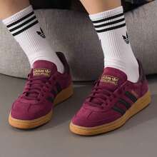 adidas 舒適耐磨 低筒 德訓鞋板鞋 男女同款 - 紫色 - 查看 2