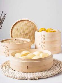A Bamboo Steamer For Steamed Buns, Heightened And Deepened, Morning Tea Snack Steaming Grid, Commercial Bamboo Steamer - View 10