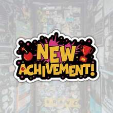 3Inches New Achievement Funny Litrpg Sticker, Fantasy Reader Humor Design For Laptops, Notebooks, Water Bottles, Cups, Journals, Lockers, Perfect Gift For Students, Teachers, Office Workers, Gamers, Creatives, And Fantasy Book Fans - Multicolor - View 1