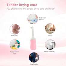 1pc Portable Travel Perineal Wash Bottle, Leak-Proof Women's Intimate Cleansing Spray Bottle, Large Capacity Handheld Rinser, 500ML - Multicolor - View 5