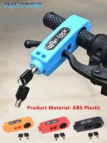 Kunci Stang Anti-Pencurian Universal untuk Sepeda, Sepeda Listrik, Sepeda Motor, Skuter, Bahan Plastik - MultiWarna - View 1