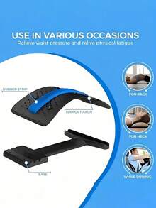 4-Level Adjustable Premium Back Stretcher, Relieves Lower Back Pain, With EVA Massage Strap, Portable Spine Decompression Board, Suitable For Spine Exercise, Relaxation, Yoga, Fitness, Gym Essential, Fitness Equipment, Sports Equipment, Back To School - Multicolor - View 11