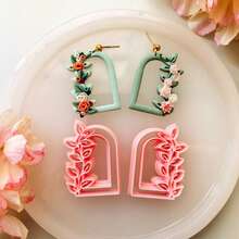 Polymer Clay Cutting Tools Such As Sun Face, Floral Arches, Geometric Molds, Suitable For Handmade Drop Earrings And Other Accessories - Multi-element - View 4