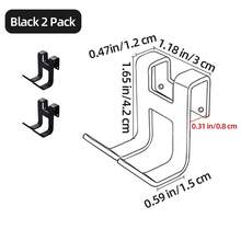 No-Drill Strong Adhesive Wall Hooks, Suitable For Hanging Bathroom Baskets, Razors, Loofah, Available In 1pc, 2pcs Or 4pcs Pack, In Black, Silver And White Colors - Black - View 10