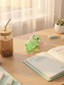 Cute Glitter Mexican Axolotl Squishy Toy, Transparent Macaron Color Stress Relief Squeeze Toy, Translucent Animal Fidget Toy, Suitable For Children And Teenagers, Party Favor - Multicolor - View 8