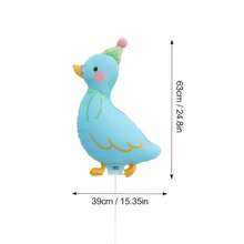 4/8 Sets Colorful Goose Balloons With Sticks, Cute Animal Party Balloons For Kids, Birthday Party Decorations, Family Gatherings, Holiday Celebrations, Animal Theme Parties, Party Supplies And Outdoor Toy Balloons - View 6