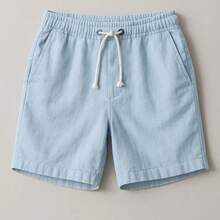 Kit 3 Shorts Masculino Bermuda Linho Verão Envio Imediato - preto-azul-palha - Visão 5