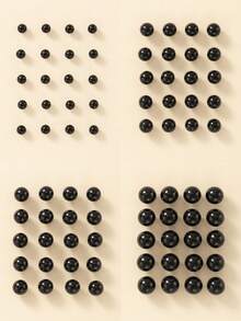 1 Set Of 10 Pairs Simple & Elegant Faux Pearl Stud Earrings Set Suitable For Women's Daily Wear - White - View 13