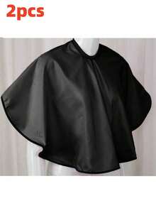 1pc Professional Large Hairdressing Cape With Snap Buttons, Unisex Adult Black Barber Cape, Men's Salon Cape, Waterproof Hair Styling Cape, Hairdresser Long Robe - Multicolor - View 10