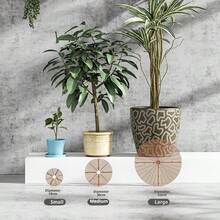 防貓防鼠防小孩花盆網罩-中空土壤保護罩,保護盆栽植物根系,透氣防土流失 - A - 查看 5